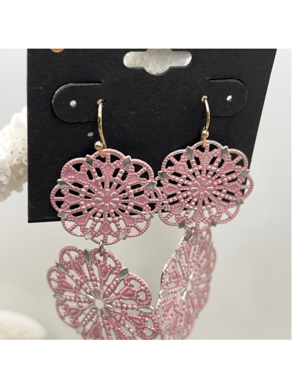 Gennaro pink dangle earrings